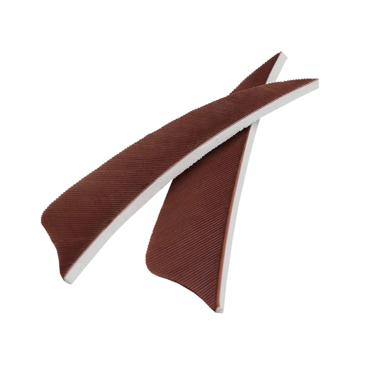 Letszhu Archery Arrows Feather Fletching 4 Inch Real Turkey Vanes for Hunting Target Shooting (25 Pack) (Brown)