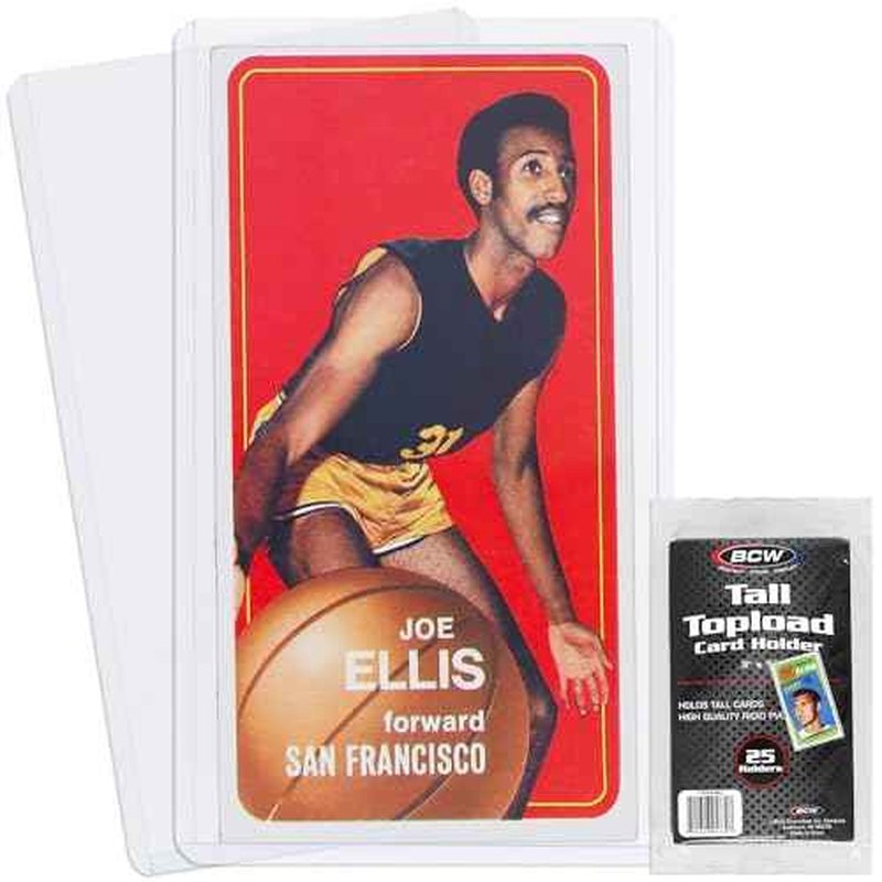 BCW Tall Card Topload Holders ? 25 Pack | Premium Top Loaders for Sports Trading Cards | Fits Tall Basketball, Football, Widevision Cards | Clear Rigid Toploader Card Protectors