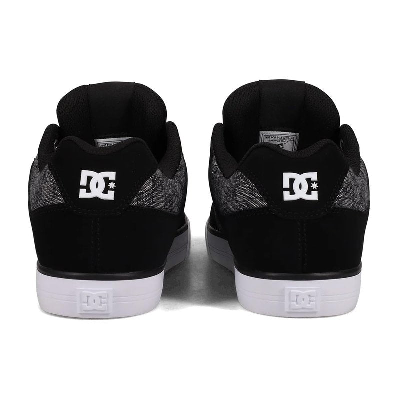 DC Men's Pure Skate Shoe, Black/Grey, 12