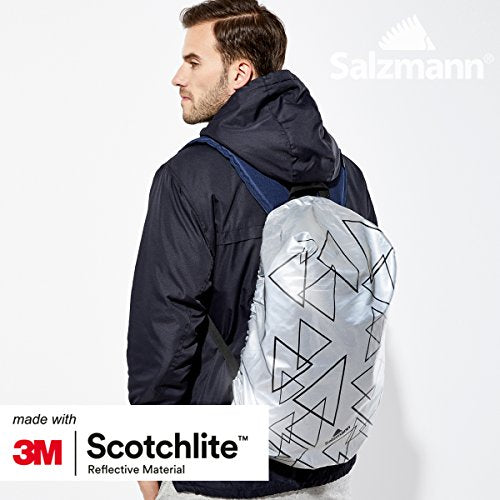 Salzmann 3M Reflective Backpack Cover | High Visibility, Waterproof & Weatherproof | Ideal for Cycling, Running & Hiking