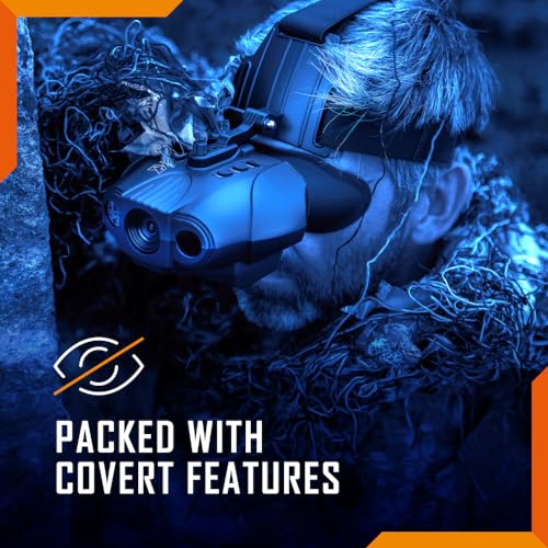 Nightfox Swift 2 Night Vision Goggles | Head Mounted | 1x Magnification | 1080P HD | USB Rechargeable | Digital Infrared Night Vision Binoculars | NVG