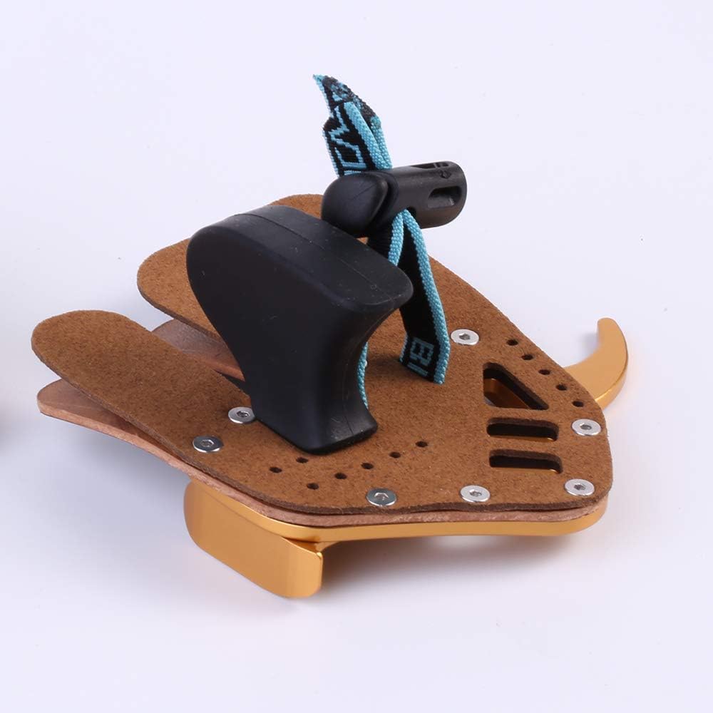 Archery Finger Tab - Genuine Leather & Aluminum Adjustable Guard | Protective Gear for Recurve Bow
