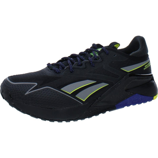 Reebok Unisex Nano X2 Tr Adventure Cross Trainer, Black/Bold Purple/Acid Yellow, 5.5 US Men