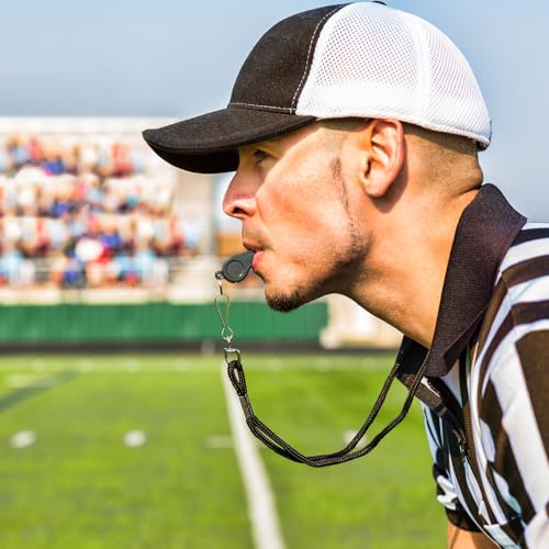 Fya Whistle, Professional Sports Whistle with Lanyard, Loud Clear Black Whistles Great for Coaches, Referees, and Officials