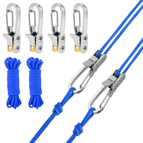 6 Pack Rope Tensioner Kit for Camping Tents, Tarps, and Boating - Secure & Quick Tie