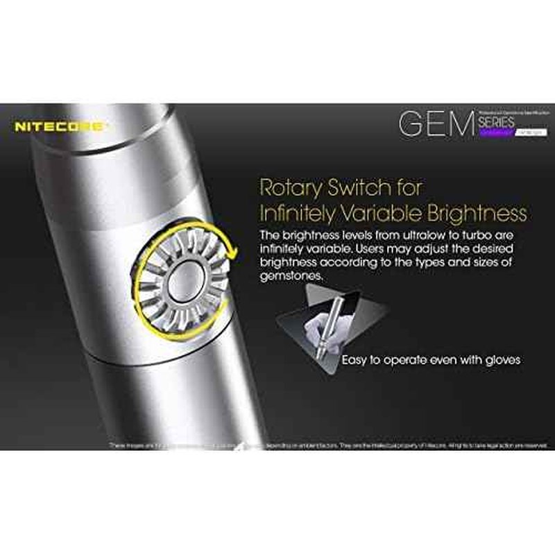NITECORE GEM8 Professional Gemstone Identification Light 500 Lumens