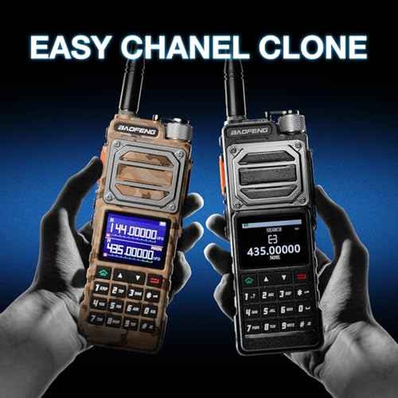 BAOFENG UV-25 PLUS 10W GPS Ham Radio Handheld, Long Range Two Way Radio AM FM NOAA Receiver with 5200mAh Battery USB-C Port, 2" Screen, 1000CH, Fall Detection Alert, Tactical Walkie Talkie for Outdoor