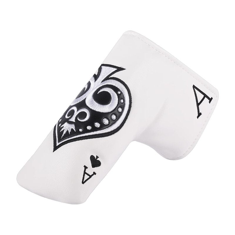 SHABIER Golf Poker Ace Putter Head Cover Headcover for Mallet or Blade Putters Magnetic Mallet Headcover Club