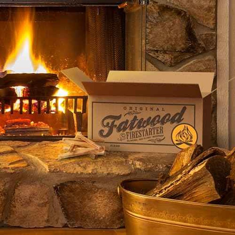 Fatwood Fire Starter Sticks 25-lb Box 2-Pack - Indoor or Outdoor All Natural Pine Fire Starters for Campfires, Fireplace, Firepit, Wood Stove, or BBQ Grill - Kindling Wood Firewood by Pure Garden