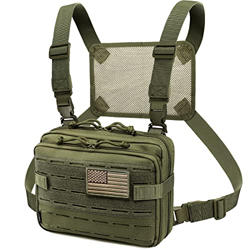 WYNEX Tactical Molle Admin Pouch of Laser Cut Design, Utility Pouches Molle Attachment Military Medical EMT Organizer with Map Pocket EDC EMT Pack IFAK Tool Holder Universal U.S.A Patch Included