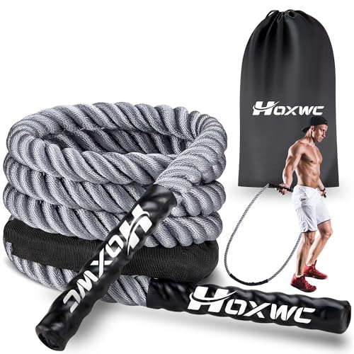 Weighted Jump Rope, Exercise Jumprope for Adults with Comfortable Grip & Carry Bag - Best Heavy Weight Flow Ropes for Working Out to Improve Stamina, Strength & Total Body Fitness