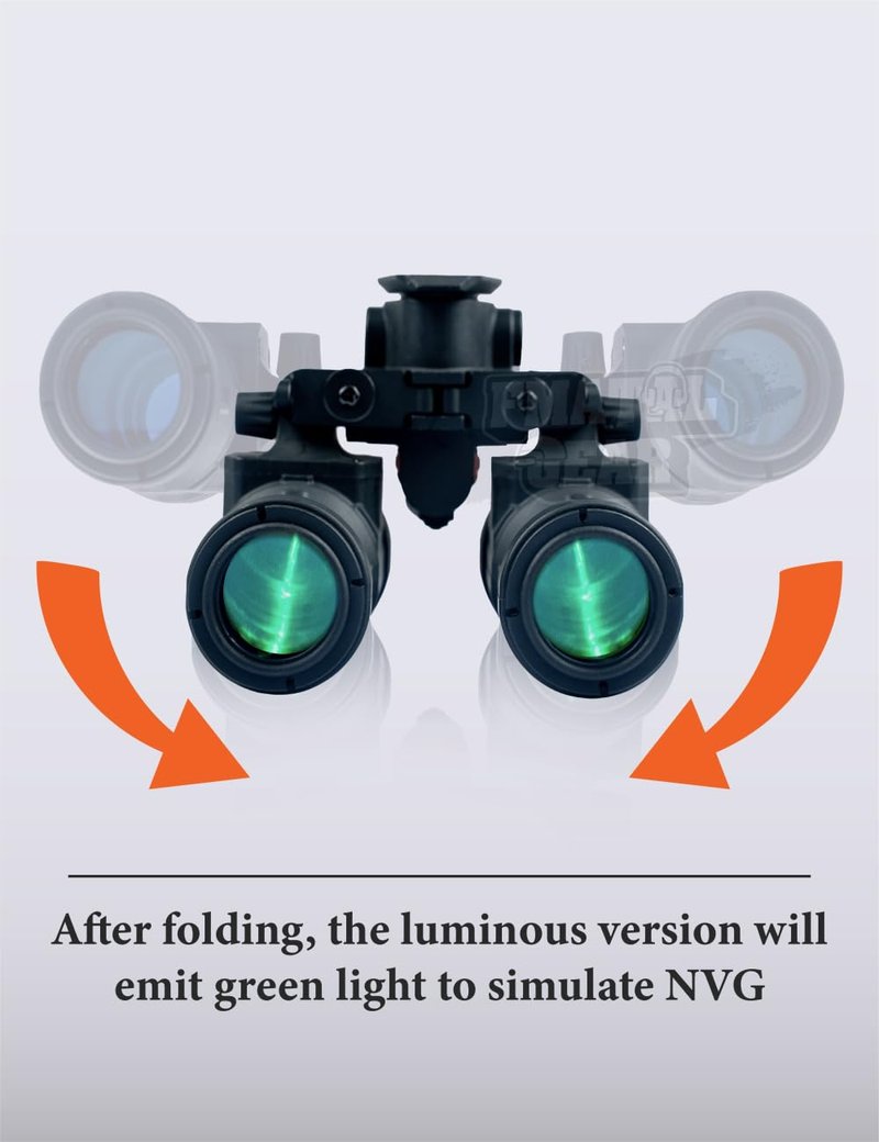 FMATAL GEAR PVS-31 NVG Dummy Model for Tactical Helmet Mount, Compatible with Airsoft and Paintball, Cosplay, Lightweight and Durable(Standard)