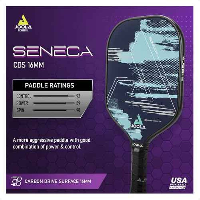 JOOLA Pickleball Paddle Journey and Seneca ? Select Fiberglass or Carbon Fiber Surface ? Lightweight Paddles ? Control & Power Rackets for Beginners to Intermediates ? USAP Approved ? Multiple Styles