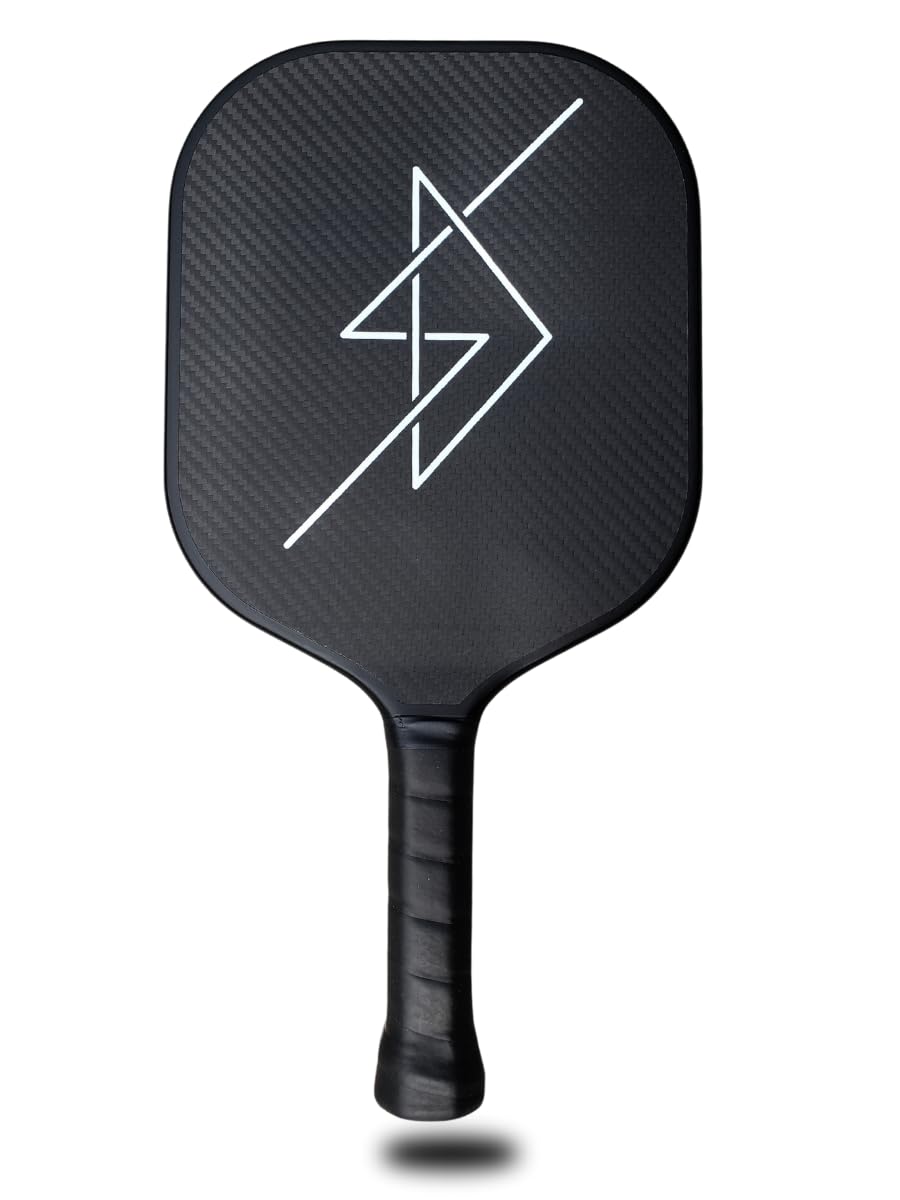 Spitfire Carbon Pickleball Paddle- Wide- Edgeless Raw Carbon Fiber Strength - Engineered in San Diego