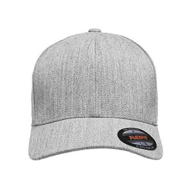 Flexfit Mens Wool Blend Hat, Heather, Small-Medium US Black