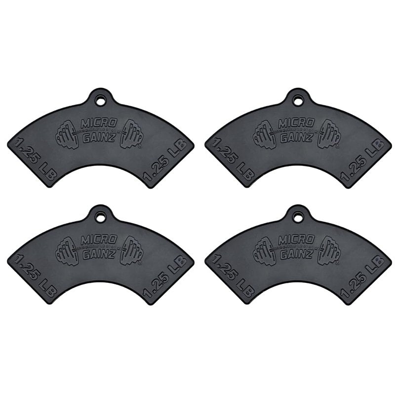 Micro Gainz 1.25LB Magnetic Weight Attachment for Nuobell Style Adjustable Dumbbells, Choose 2 or 4 Piece Magnetic Weight Plates, Ideal for Micro Loading Dumbbells, Made in USA (4 Piece Set)