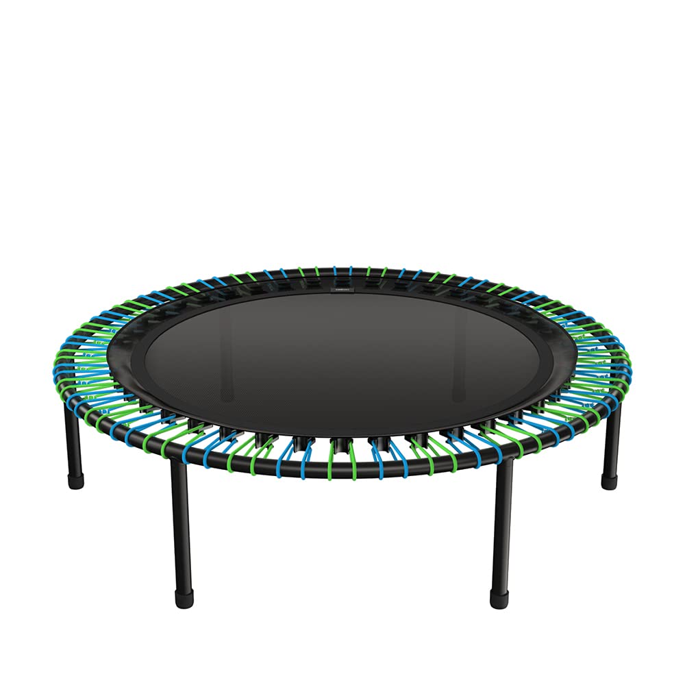 bellicon 44" Fitness Trampoline (Blue-Green) with Screw-on Legs and Bungee Suspension up to 440 lbs (Ultra Strong)