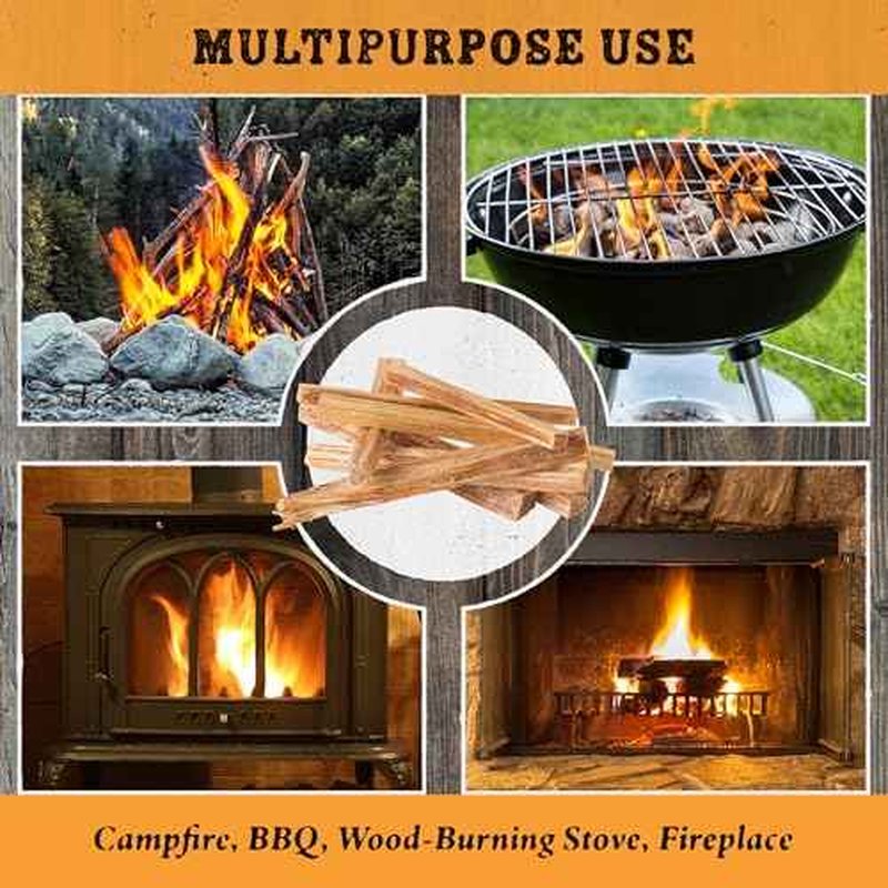 Fatwood Fire Starter Sticks 25lb Box - Indoor or Outdoor 100% All Natural Pine Fire Starters for Campfires, Fireplace, Firepit, Wood Stove, or BBQ Grill - Kindling Wood Firewood Lighter by Pure Garden