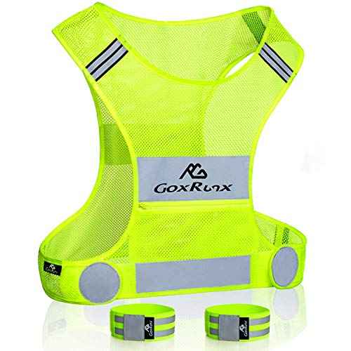 Reflective Vest Running Gear,Lightweight Reflective Safety Vests with Arm Bands