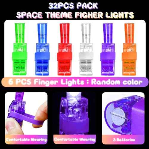 Science Theme LED Finger Lights Science Themed Party Favors for Kids Boys Girls Birthday Goodie Bags Stuffers Kids Mad Scientist Party Decorations Back to School Supplies Classroom Prizes