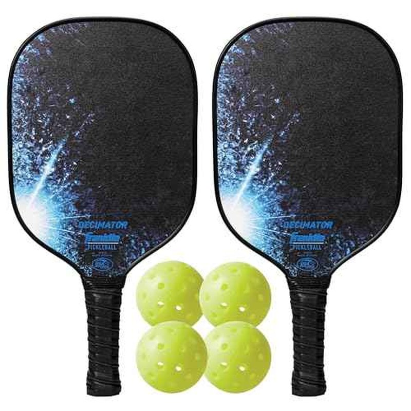 Franklin Pickleball 2 Player Carbon Fiber Paddle and X-40 Pickleball Set - (2) Carbon Fiber Paddles - (4) X-40 Balls - USA Pickleball Approved