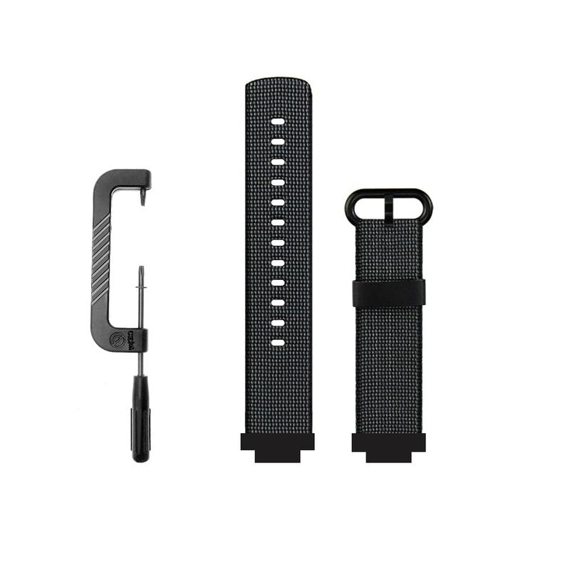C2D JOY Classic Nylon Weave Band Compatible with forerunner 235 735XT Watch Band Replacement Accessory Strap - (Large) Black