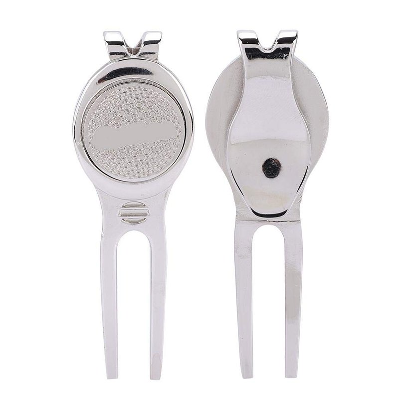 VGEBY Divot Tools, Divot Repair Tool with Magnetic Ball Marker(D102 Silver) Supplies Divot Tool with Pocket Clip Divot Tool
