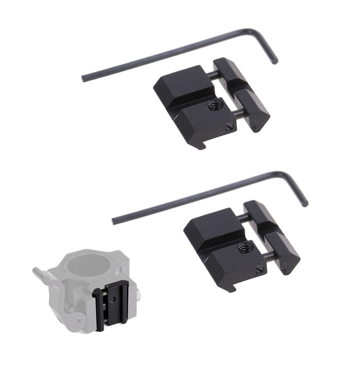 HAIYANG 2pcs Scope Mount Rail Adjustable Adapter 20mm Picatinny to 11mm,Mini Rail convertor Aluminum Alloy Lightweight
