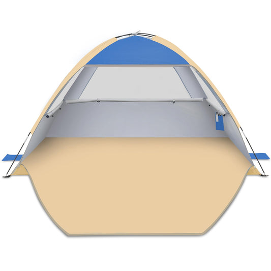 Gorich Beach Tent Sun Shelter for 3/4-5/6-7/8-10 Person with UPF 50＋ UV Protection, Lightweight & Easy Setup Beach Shade Canopy, Portable Beach Shade Tent Beach Cabana