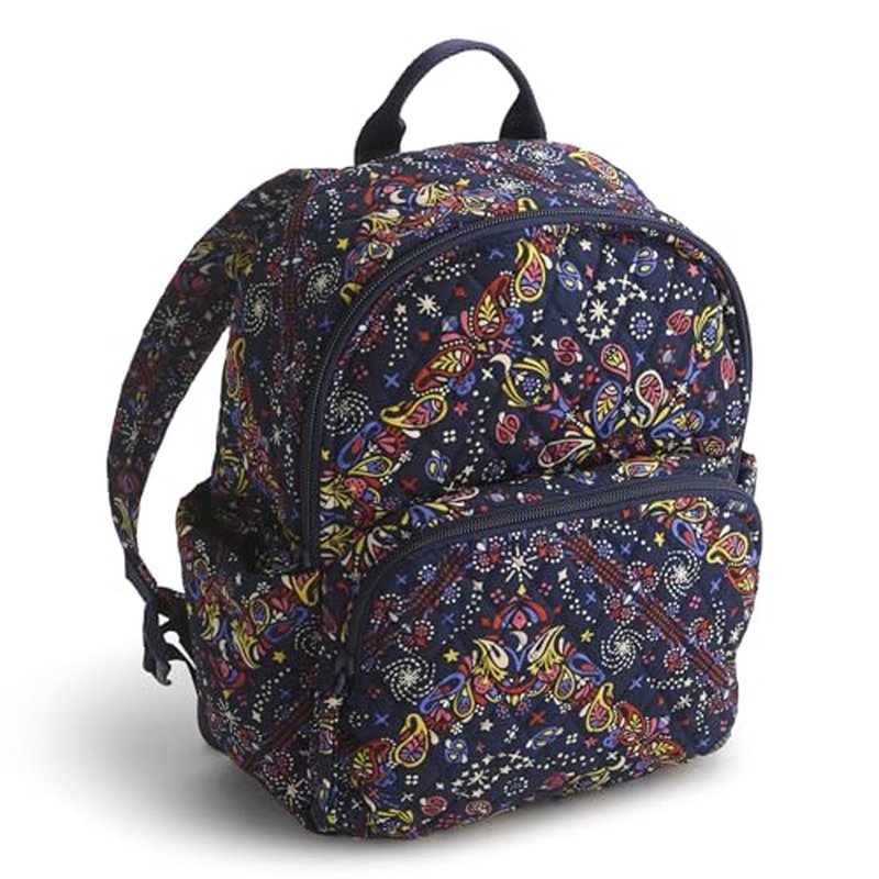 Vera Bradley Women's Premium Cotton Small Banbury Backpack, Starry Paisley, One Size