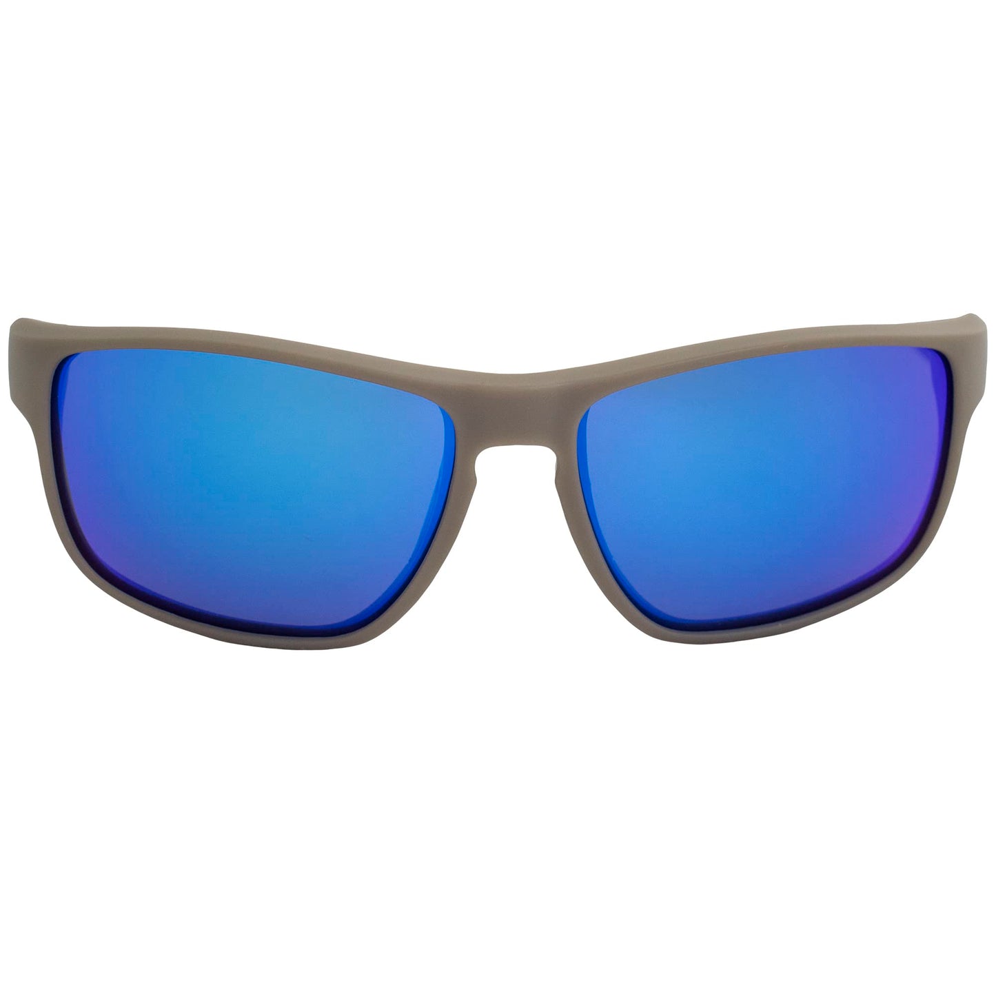 Epoch Eyewear Charlie Sport Motorcycle Sunglasses Grey Frame with Blue Mirror Polarized Lens