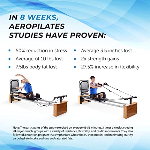 AeroPilates Reformer Pro XP 557- Pilates Reformer Workout Machine for Home Gym - Cardio Fitness Rebounder- Up to 300 lbs Weight Capacity