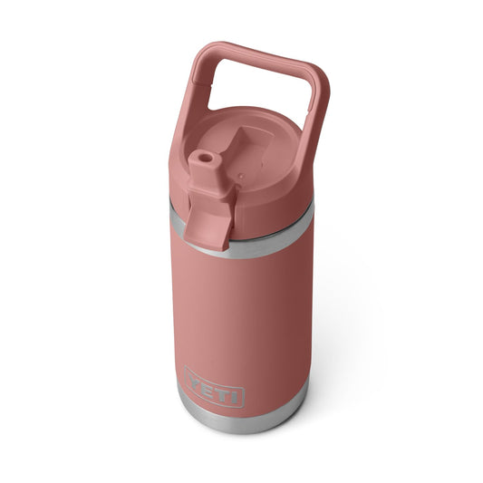 YETI Rambler Jr. 12 oz Kids Bottle, with Straw Cap, Sandstone Pink