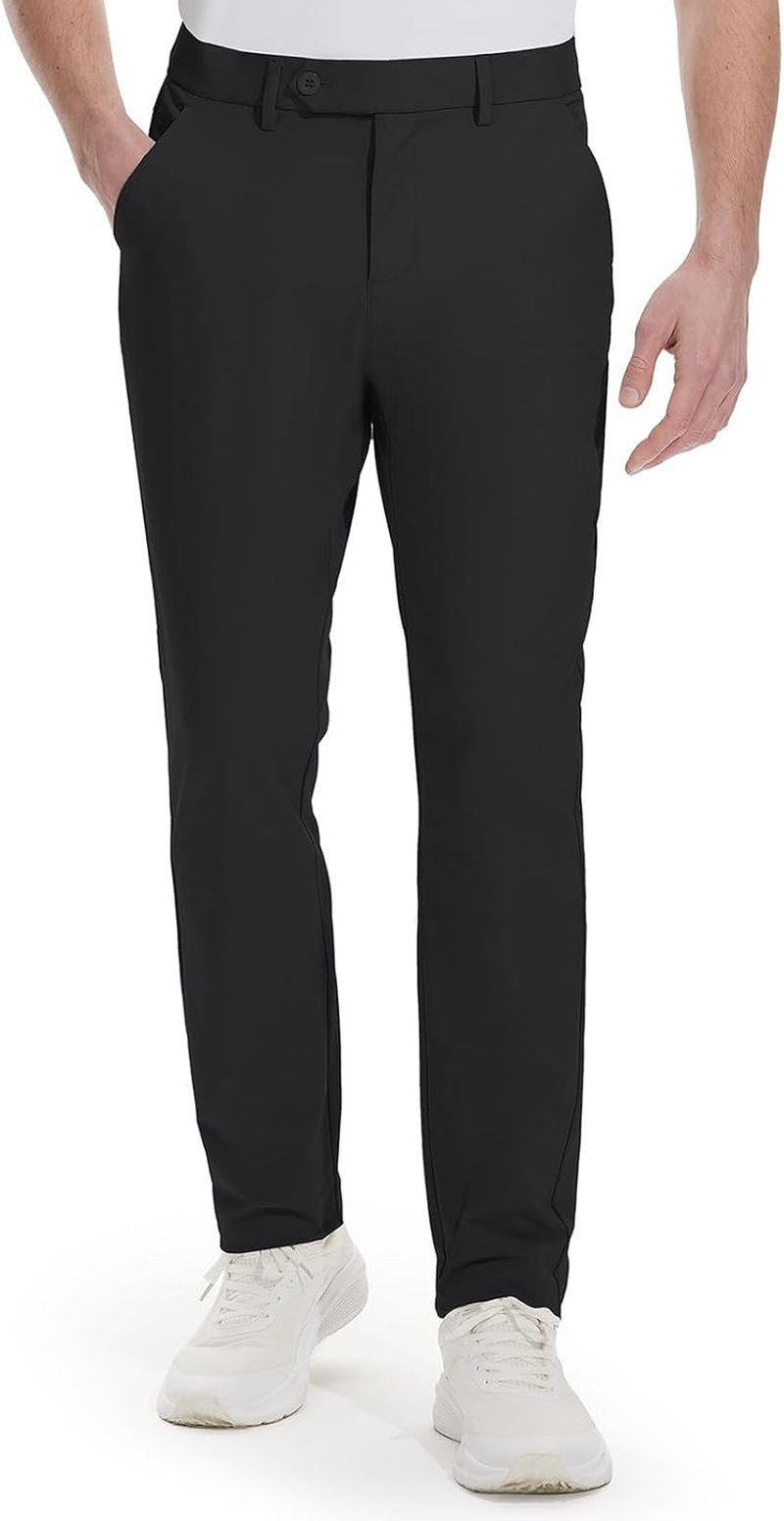 Men's Golf Pants - Stretch Dress Trousers for Comfort & Mobility | Quick Dry, Lightweight, Casual | Sizes 30/32/34