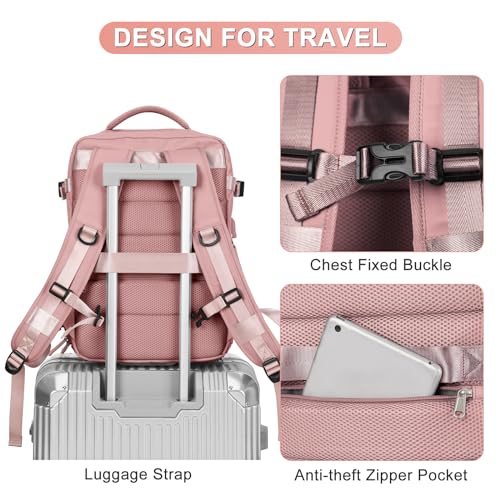 coofay Large Travel Backpack For Women Airline Approved Carry On Backpack Flight Approved Waterproof Sports Luggage Backpack Casual Daypack Small Hiking Backpack