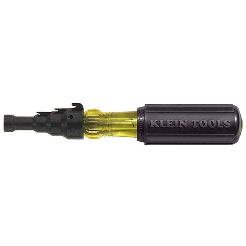 Klein Tools 56048 Rechargeable Auto-Off LED Headlamp, Adjustable Fabric Strap, 400 LMS & 85191 Screwdriver/Conduit Reamer, Conduit Fitting and Reaming Screwdriver for 1/2-Inch