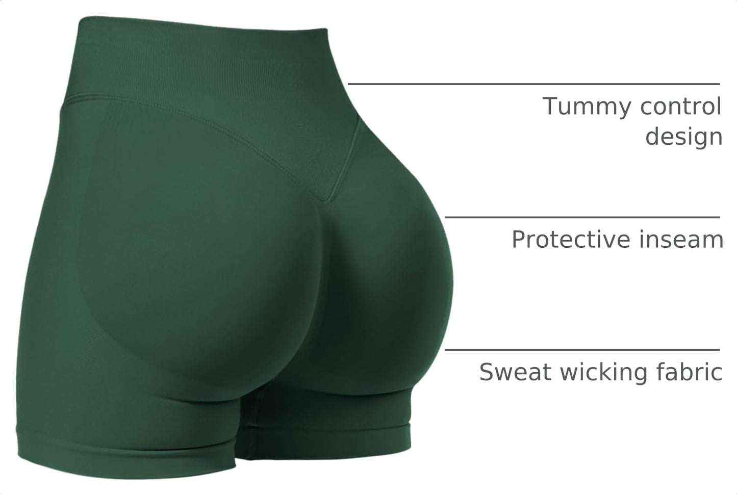VOYJOY Women Workout Impact Shorts 2.5"/ 3.6"/ 4.5"/ 6" Scrunch Butt Booty
