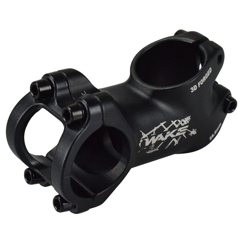 Stem 31.8 Stem 60mm 25 Degree Wake Mountain Bike Stem Short Handlebar Stem for Most Bicycle, Road Bike, MTN, BMX, Fixie Gear, Cycling (Aluminum Alloy, Black)