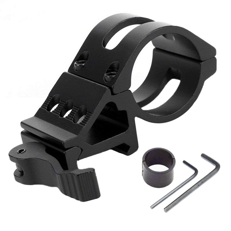 ALONEFIRE Weapon Light Mount Offset Picatinny Flashlight Mount Rail Mount Scope Mount LED Torch Black for Sports Outdoors Fitness Hunting Fishing Shooting Airsoft Guns Accessories Sights Optics Scope
