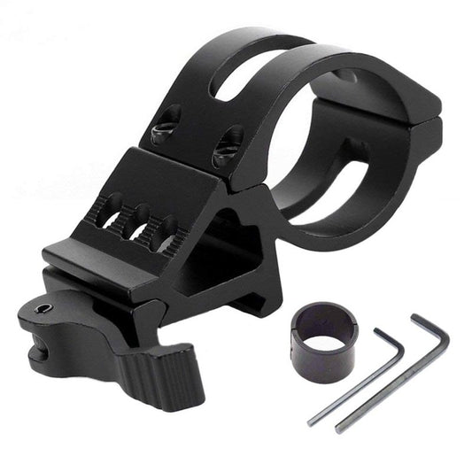 ALONEFIRE Weapon Light Mount Offset Picatinny Flashlight Mount Rail Mount Scope Mount LED Torch Black for Sports Outdoors Fitness Hunting Fishing Shooting Airsoft Guns Accessories Sights Optics Scope