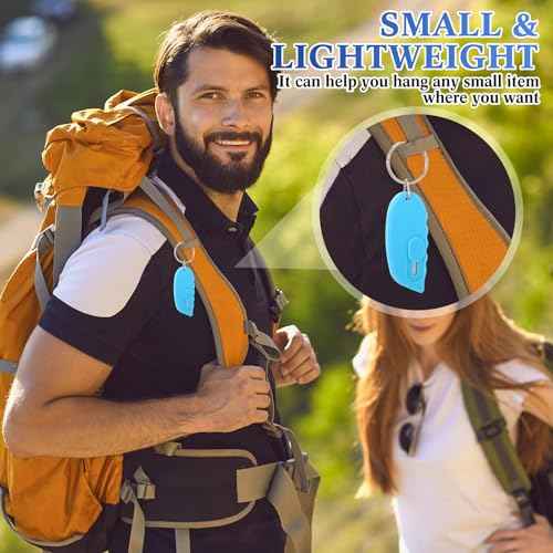 200 Pcs 1.8" Bulk 100 Aluminum Clip Keychains with 100 Keyrings Metal Mini Spring Snap Hooks for Camping Hiking Traveling Outdoor Activities