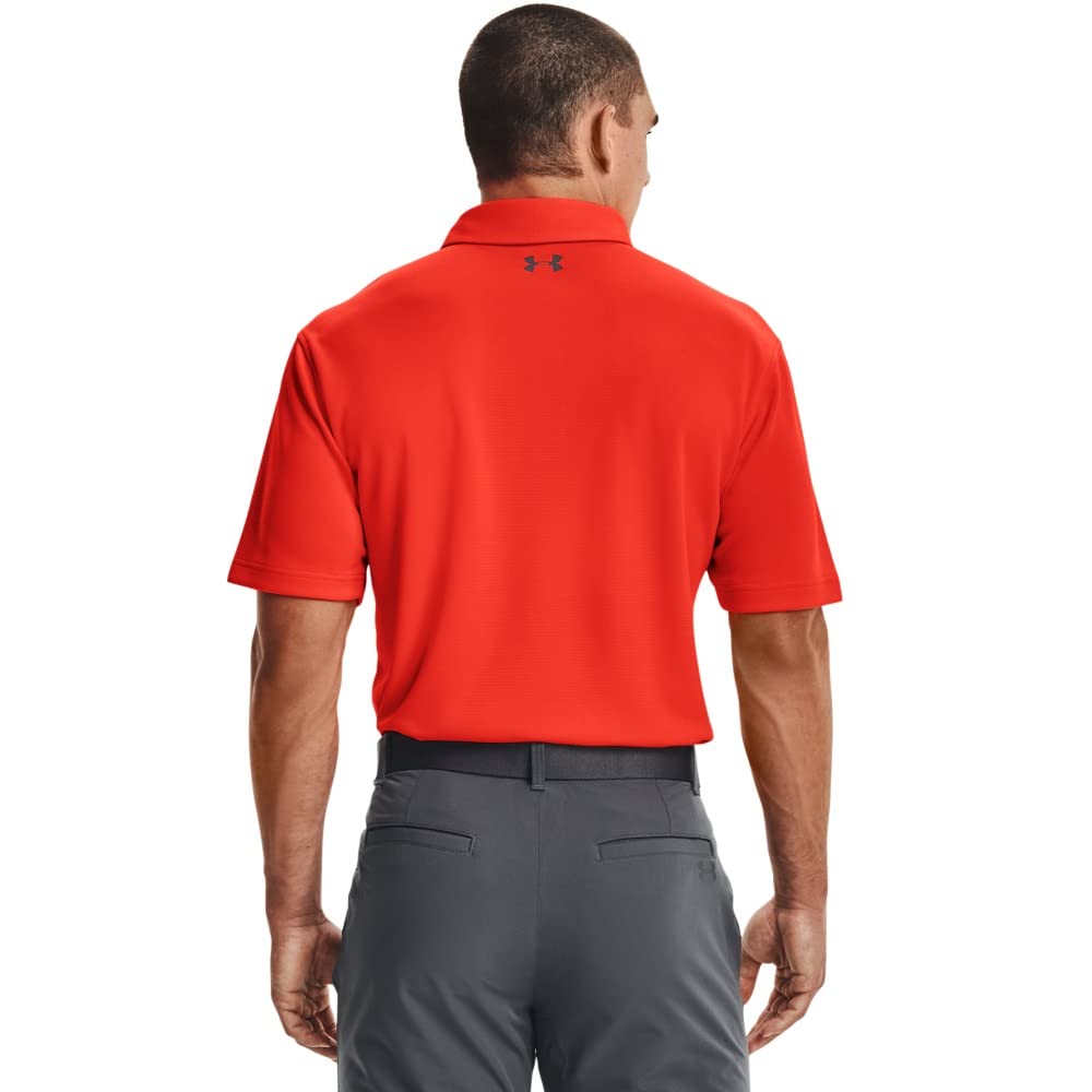 Under Armour Men's Tech Golf Polo, Phoenix Fire (296)/Pitch Gray, 3X-Large