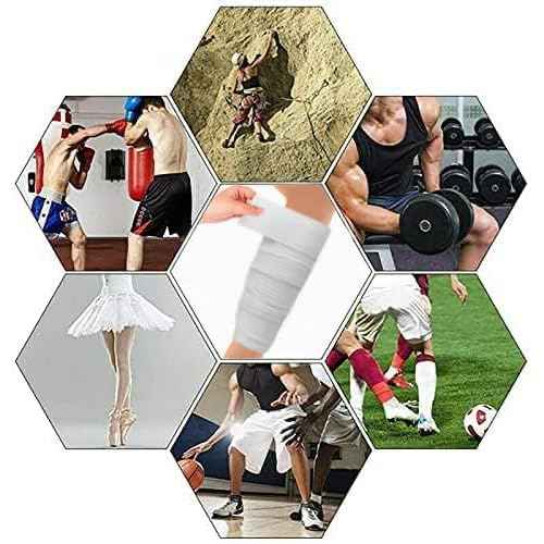 Elastic Lower Leg Calf Compression Support Bandage Sleeve Wrap for Women and Man, Shin Splint Guard for Football Runner, Basketball, Volleyball, Calf Pain Relief, Adjustable Plus Size (White)