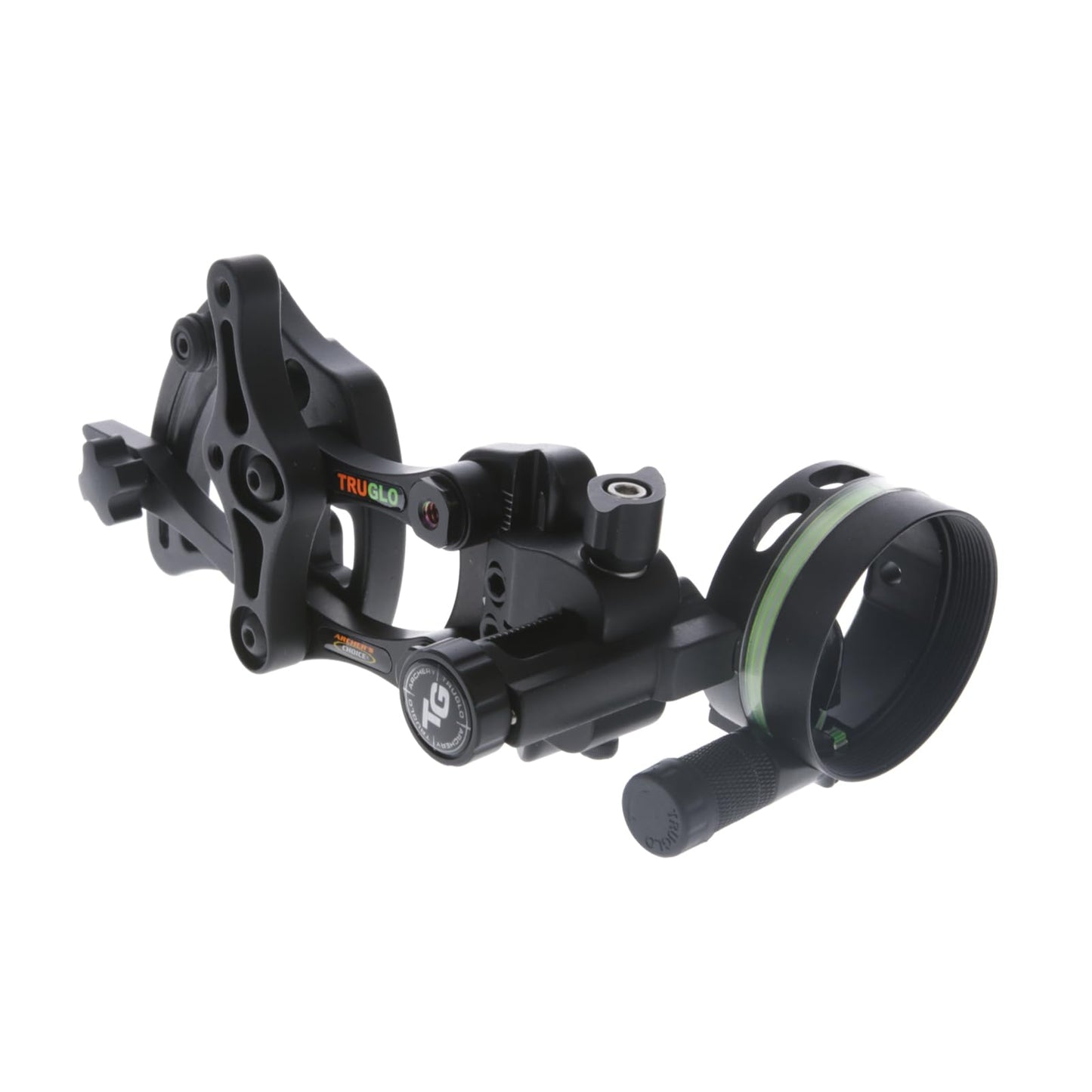 TRUGLO Range Rover Single-Pin .019" Dia Right-Handed Archery Hunting Moving Bow Sight with Lever-Arm Elevation Adjustment - Adjustable Quiver Mount & LED Light Included