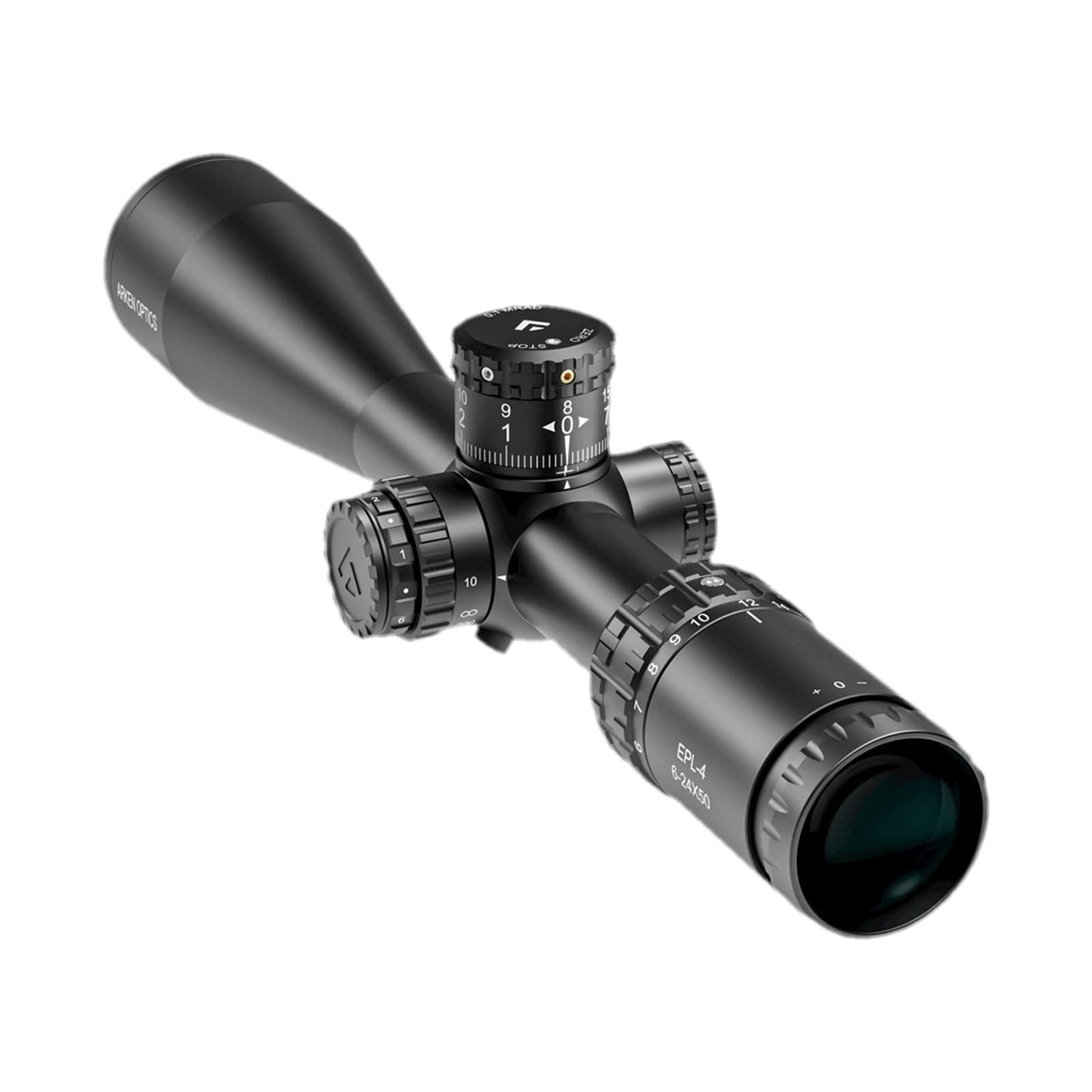 Arken Optics EPL4 6-24x50 FFP MIL VPR Illuminated Reticle with Zero Stop 30mm Tube Lightweight Rifle Scopes for Hunting