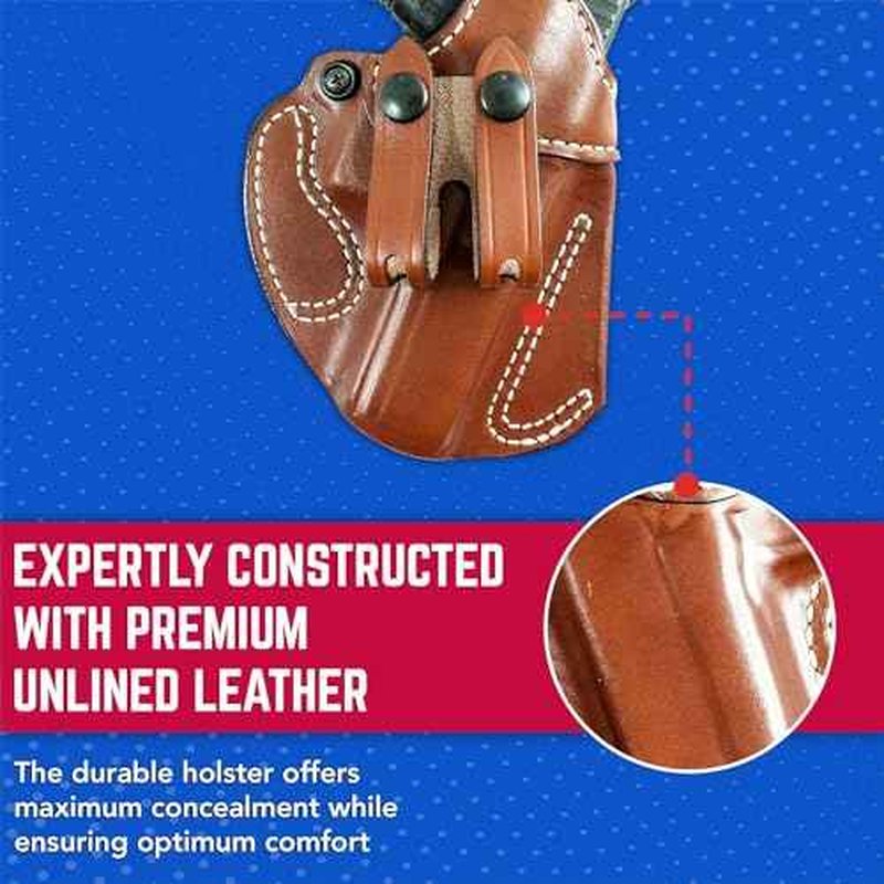 DeSantis Cozy Partner IWB Gun Holster for Concealed Carry - Fits Glock 29, Glock 30, Glock 39, Beretta 9000S, S&W CS40/45, S&W 990L, S&W M&P CPT 9/40, S&W M&P M2.0 3.6", H&K P2000 - Left Hand, Tan