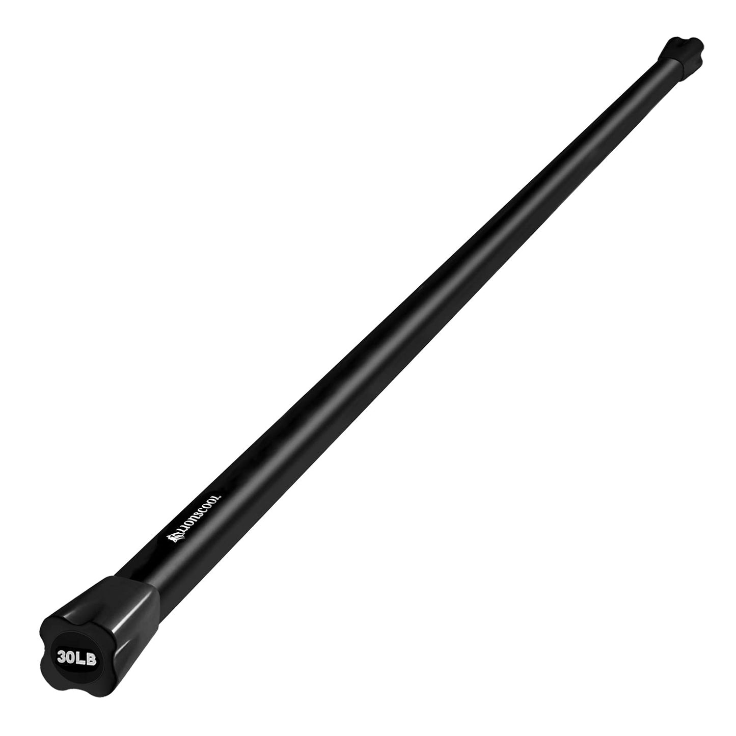 LIONSCOOL Foam Padded Strength Training Weight Bar, Solid Steel Workout Weighted Bar, 5-30lbs, for Body Sculpting, Exercise, Physical Therapy, Aerobics in Home and Gym 30LB