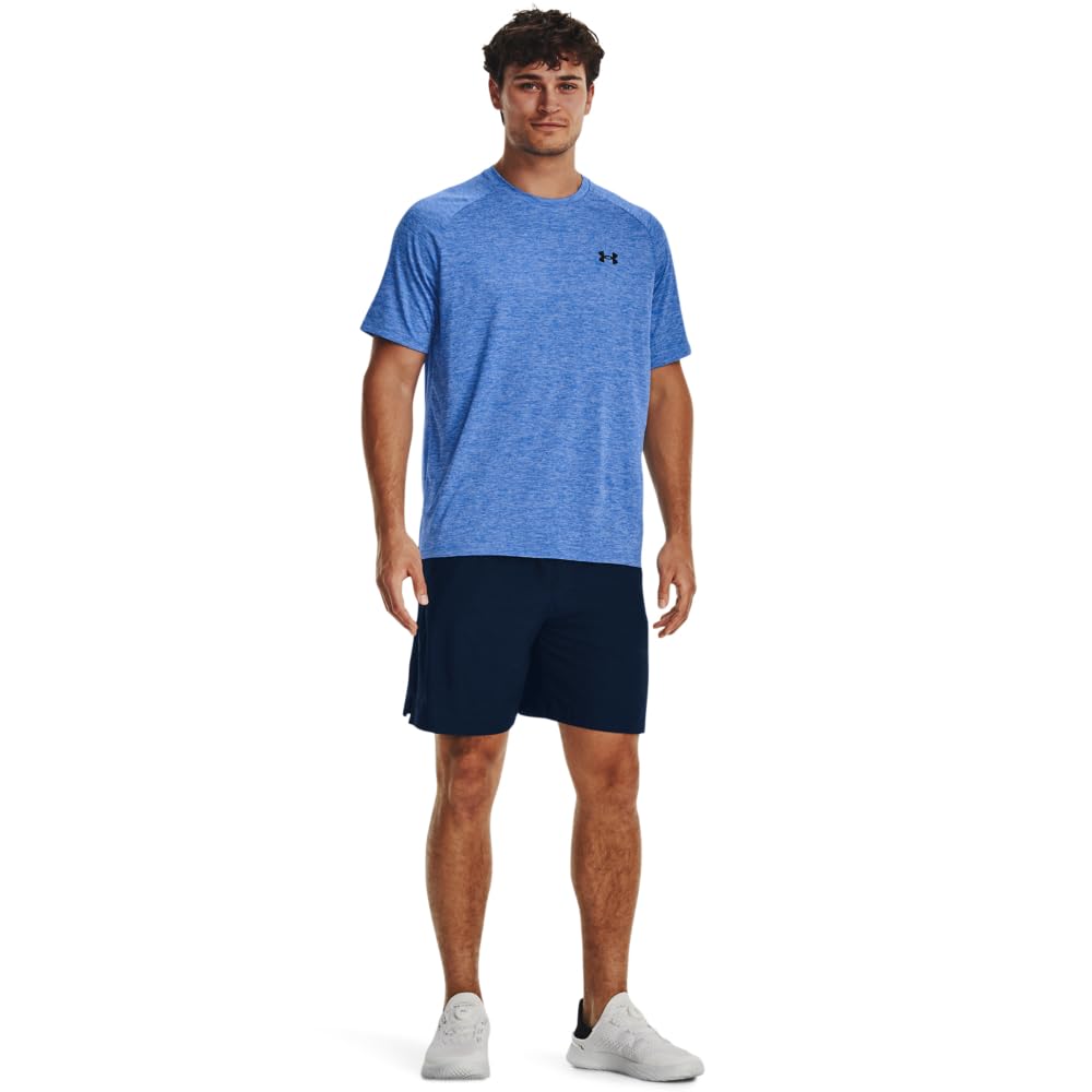 Under Armour Men's Tech 2.0 Short-Sleeve T-Shirt, (464) Water / / Black, Large Tall