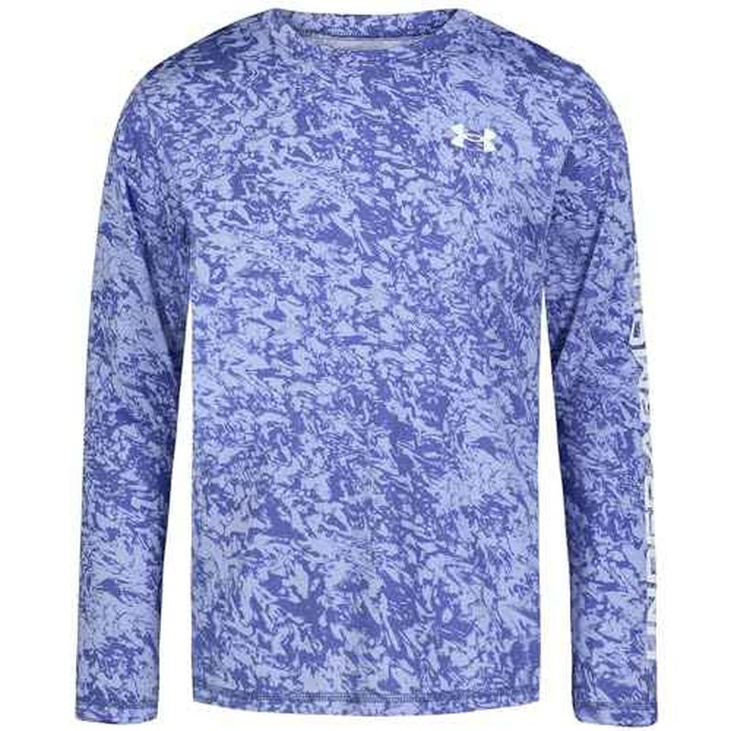 Under Armour Boys' Outdoor Long Sleeve Tee, Stylish Crew Neckline, Logo & Printed Designs, UPF 50+