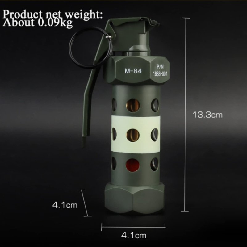 Zhongren Dummy Grenade Toy Model Plastic Grenades CS Airsoft Tactical Gear Accessories for Army Fans Cosplay Movie Props Outdoor (M-84)